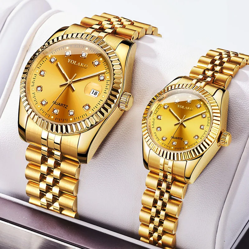 Cheap Couple Watch Luxury watches for men and woman Fashion Ladies Wristwatches Top Brand Gold quartz Lovers watches Relojes