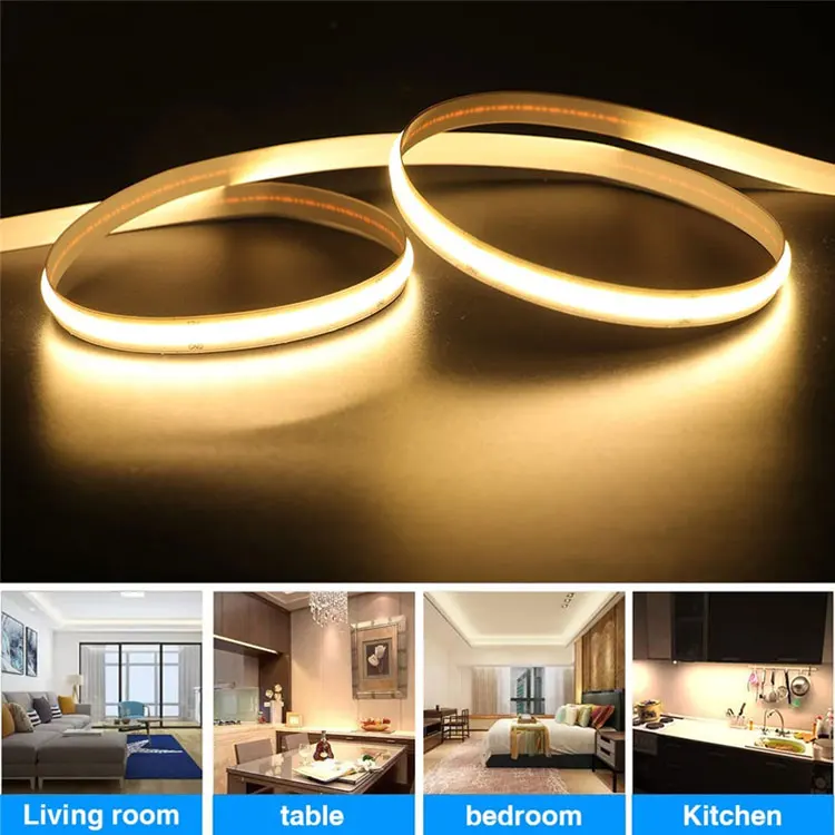 Cob Light Strip Rgbww Rgbcct Strip Flexible Cob 24V Led Strip High Bright Light For Decoration