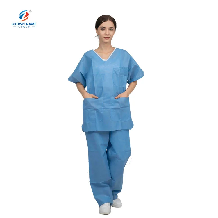 Cheap price non woven disposable clean room scrub suit