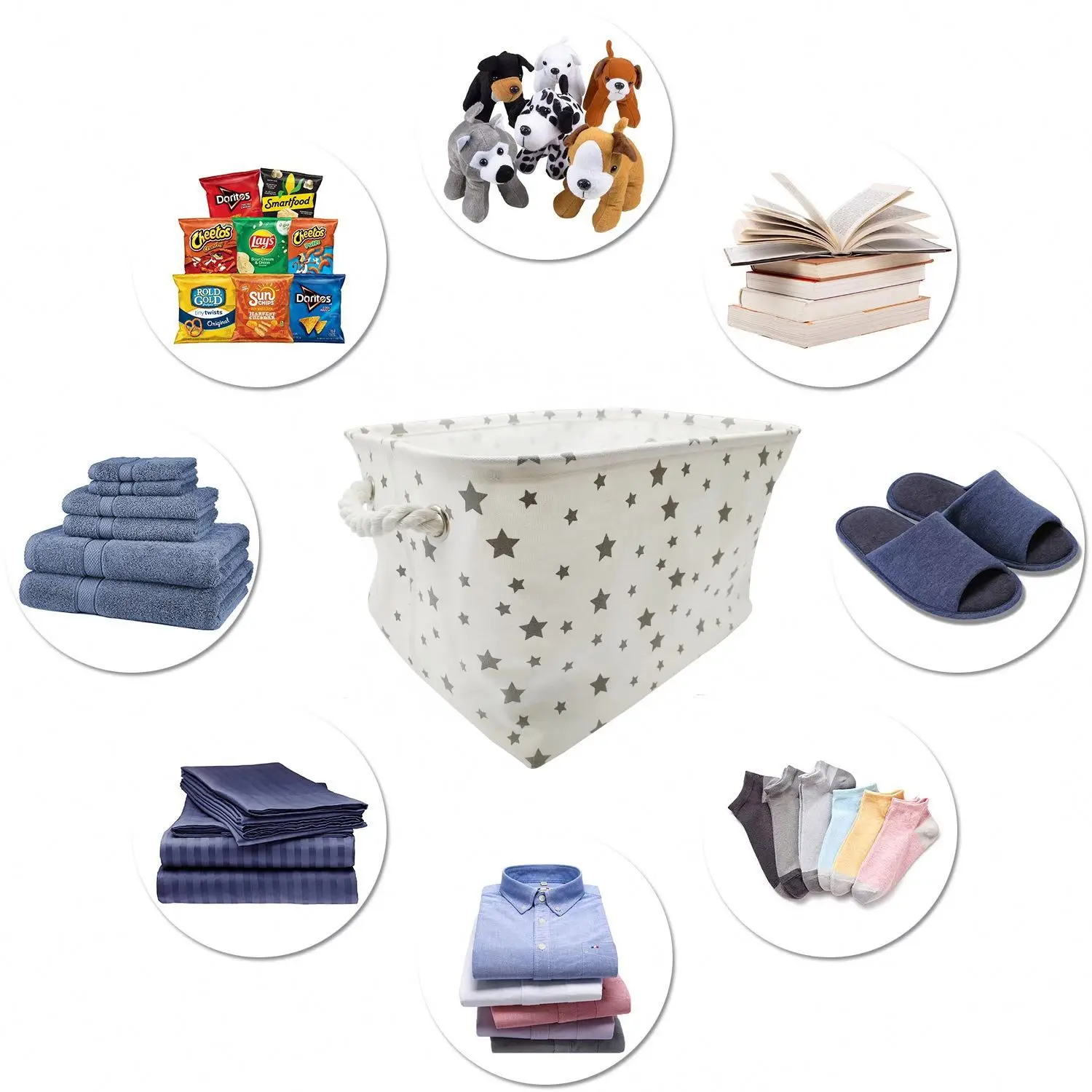 Modern Design Fashionable Stationery Storage Box 1kg Foldable Basket Style Bin with Competitive Price