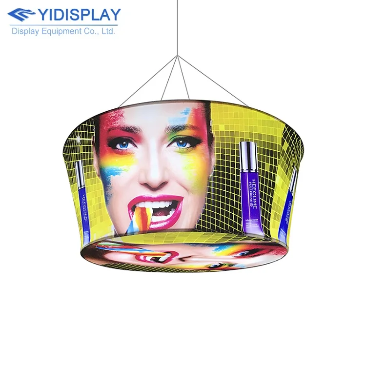 Professional Custom Hanging Fabric Aluminum Tube Lightbox Trade Show Displays Led Backlit Poster Frame Light Box For Exhibition