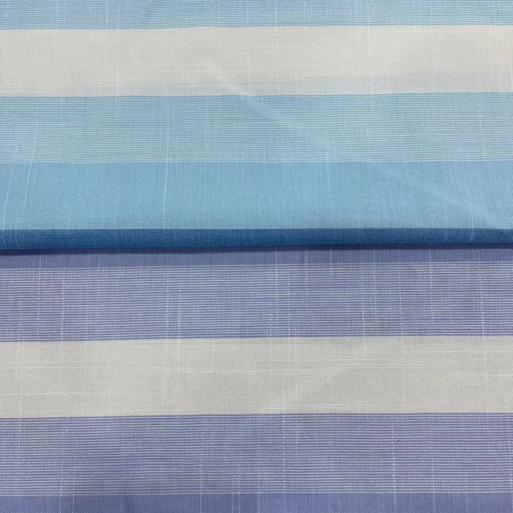 114Gsm Stripes Worsted Spandex Lightweight Shirt Woven Cotton Fabric Printed For