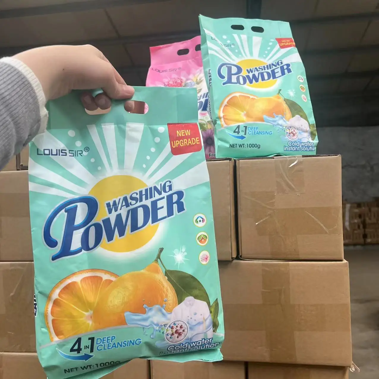 Прямой импорт высококачественного стирального порошка мощная очищающая пена одноразовая функция гарантированного качества