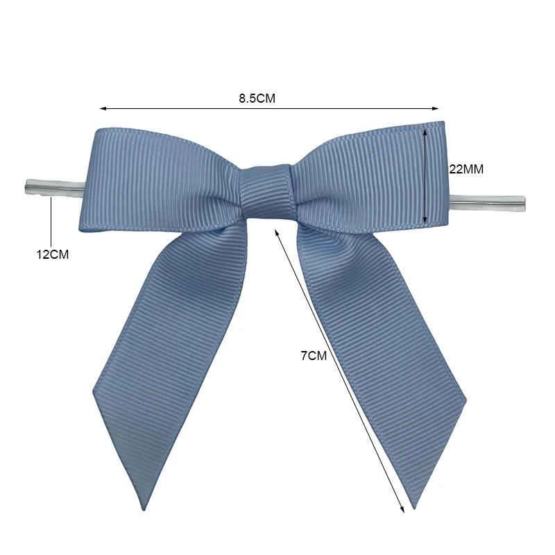 Wholesale Custom Pre-Made Grosgrain Ribbon Gift Bow for Cookie Candy Chocolate Wrapping Decoration