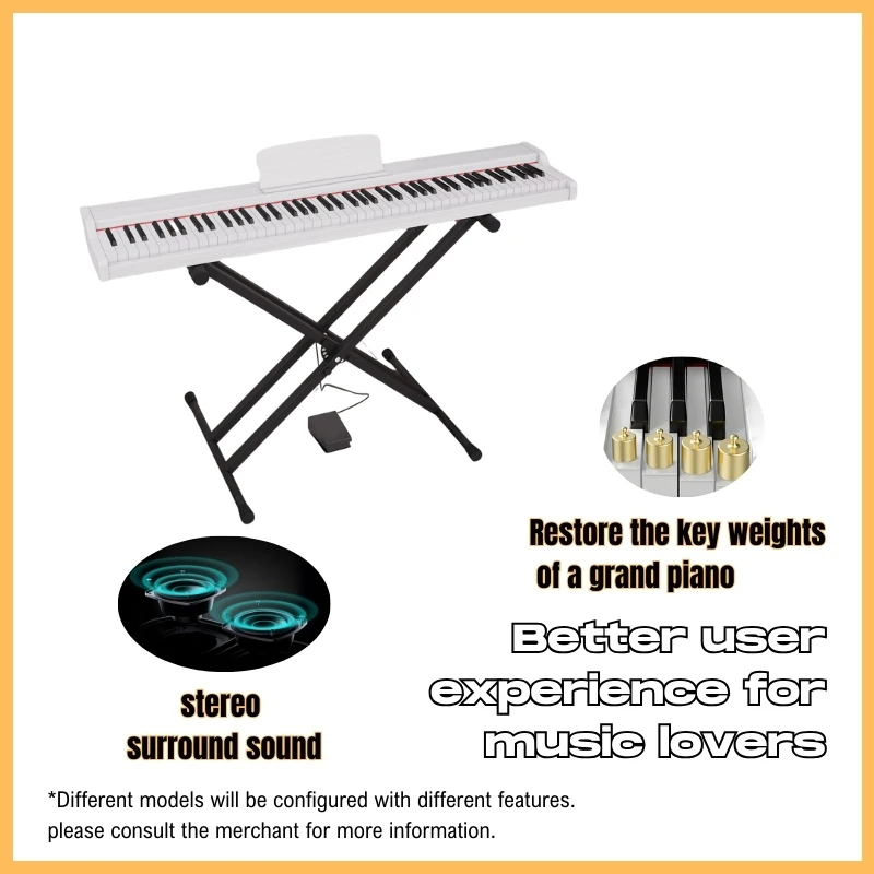 KIMFBAY Professional Digital Piano - 88-Key Music Keyboard with High-Quality Sound for Aspiring Musicians