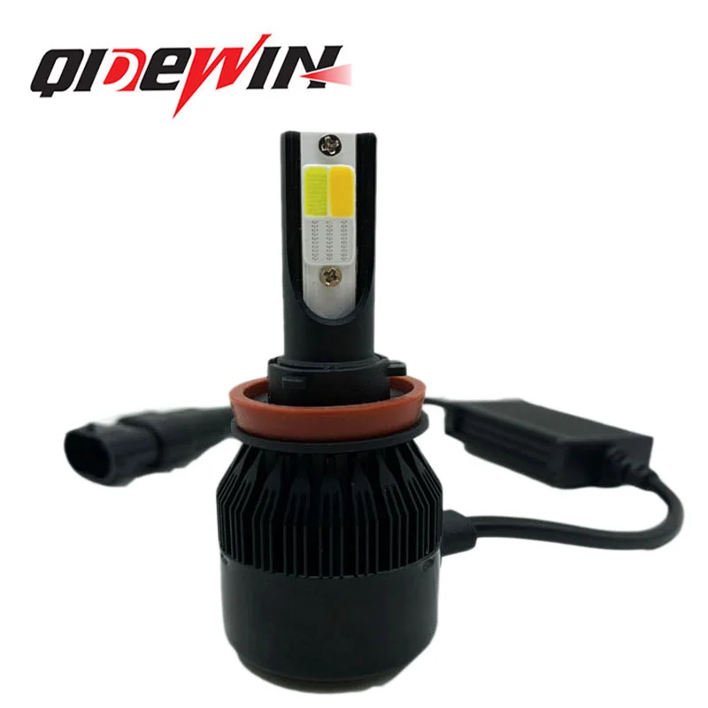 Factory Price 3 Colors Led Headlight 55W High Power 6000LM  9005 H3 H1 H4 Car Headlight Bulb For Universal Car
