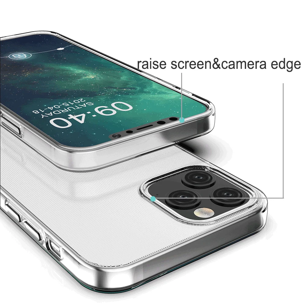  Soft TPU Back Cover For iPhone 12 Case Clear Transparent Phone 13 11 mobile phone Pro Max