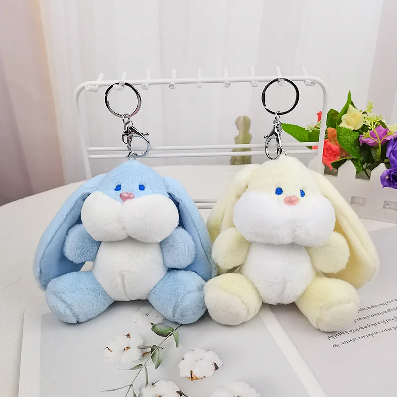 Cute net red ins doo doo Fat rabbit stuffed plush keychain doll girls bag pendant grabber doll gift Coin Purse