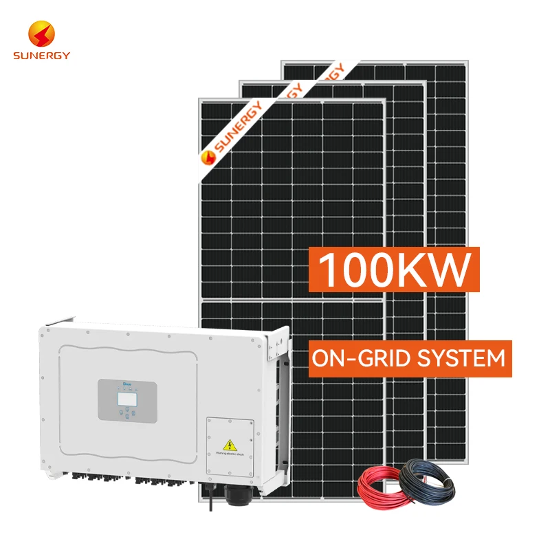 Commercial 50KW 100KW 150kw 200kw on Grid Solar Energy System Grid Tied Solar Power Plant Project