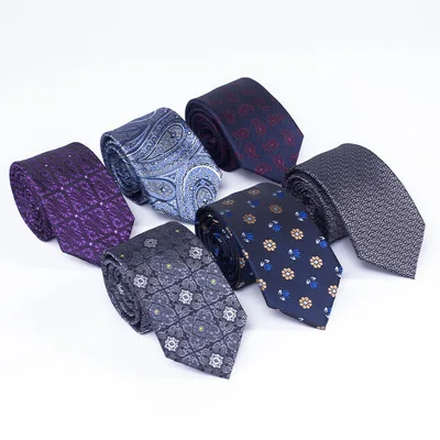 Custom High Quality Personalized Italian Silk Polyester Necktie Fabric Corbatas Woven Neck Ties
