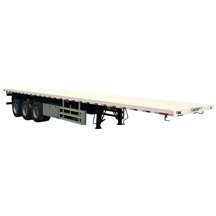 2024 H-star Factory Price 3 Axle 40Ft 20ft Flat Truck Trailer For Logistics Transportation 40 Ton Flatbed Semi Trailer For Sale