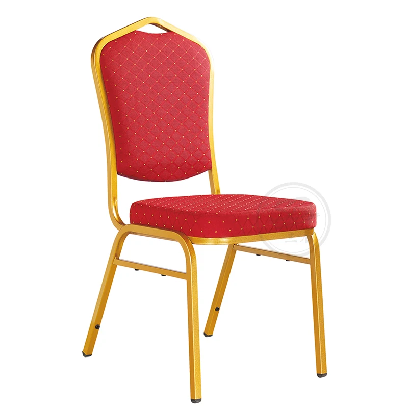 Hotel Reception Stacking Chair Metal Iron Restaurant Banquet Chair Modern Dining Room Chairs Hotel Furniture Spray Painting