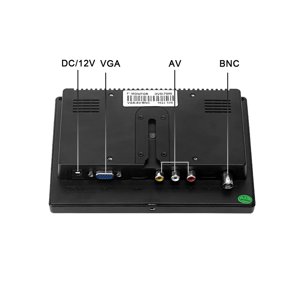  VGA/BNC/VGA/AV вход для высокая яркость Cctv маленький компьютер с сенсорным экраном 7 дюймов Lcd hd