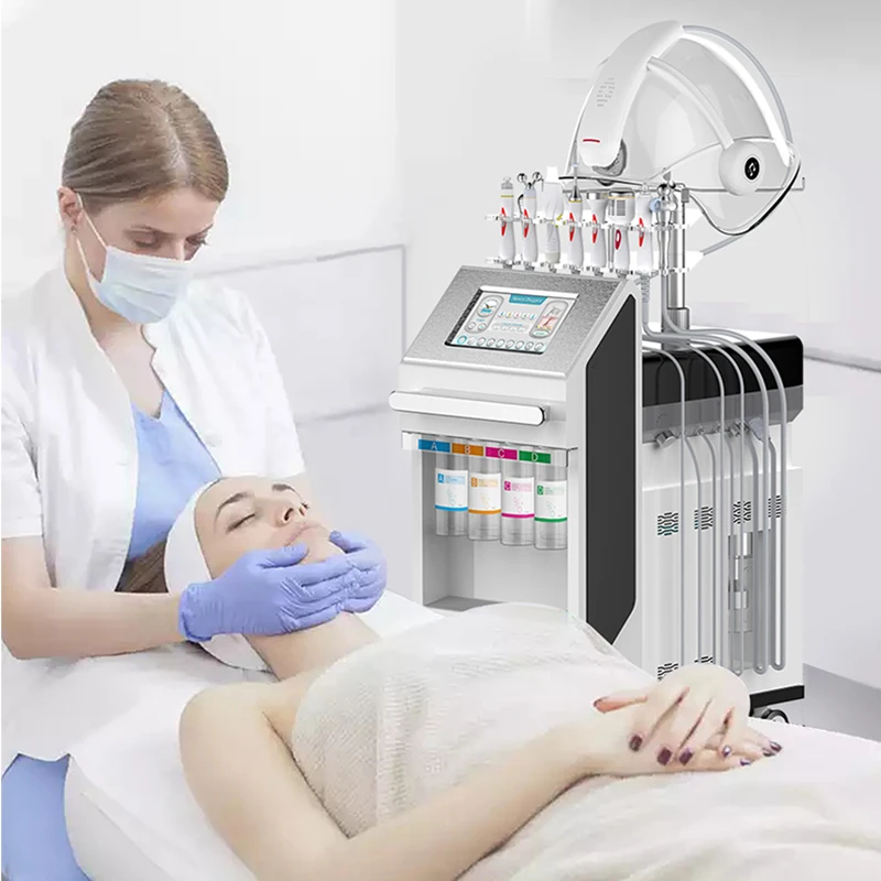 2023 10 In 1 high end hydra dermabrasion machine facial deep cleansing oxygen jet facials Machine with micro current massage