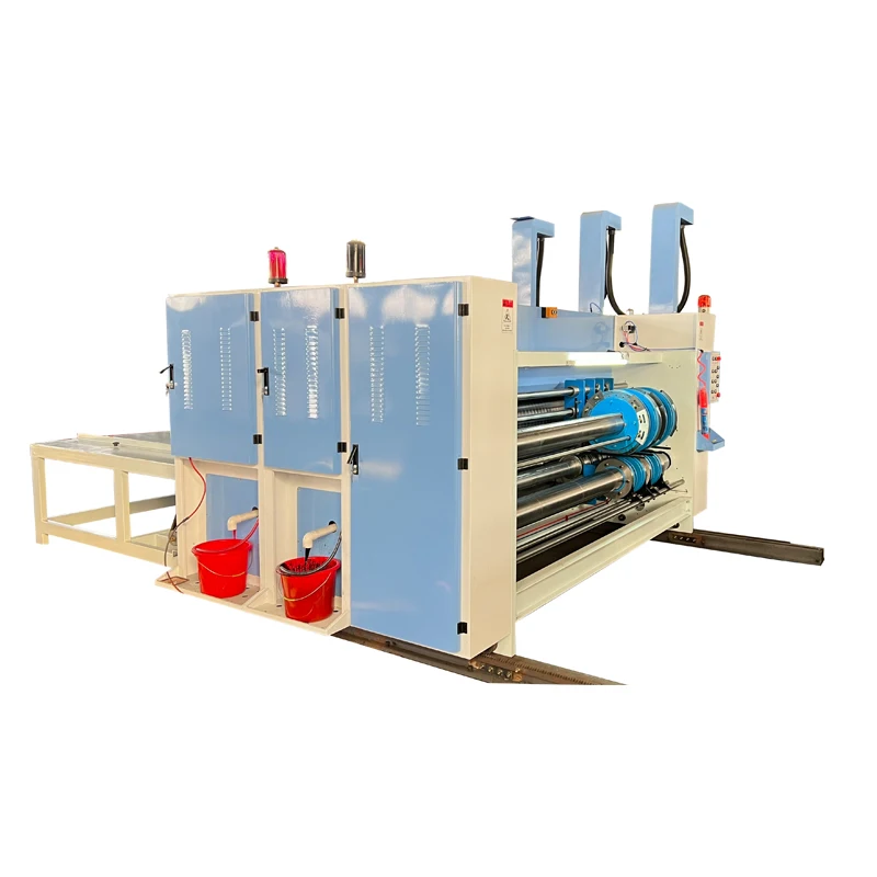 semi automatic carton double color printing paper box making machine