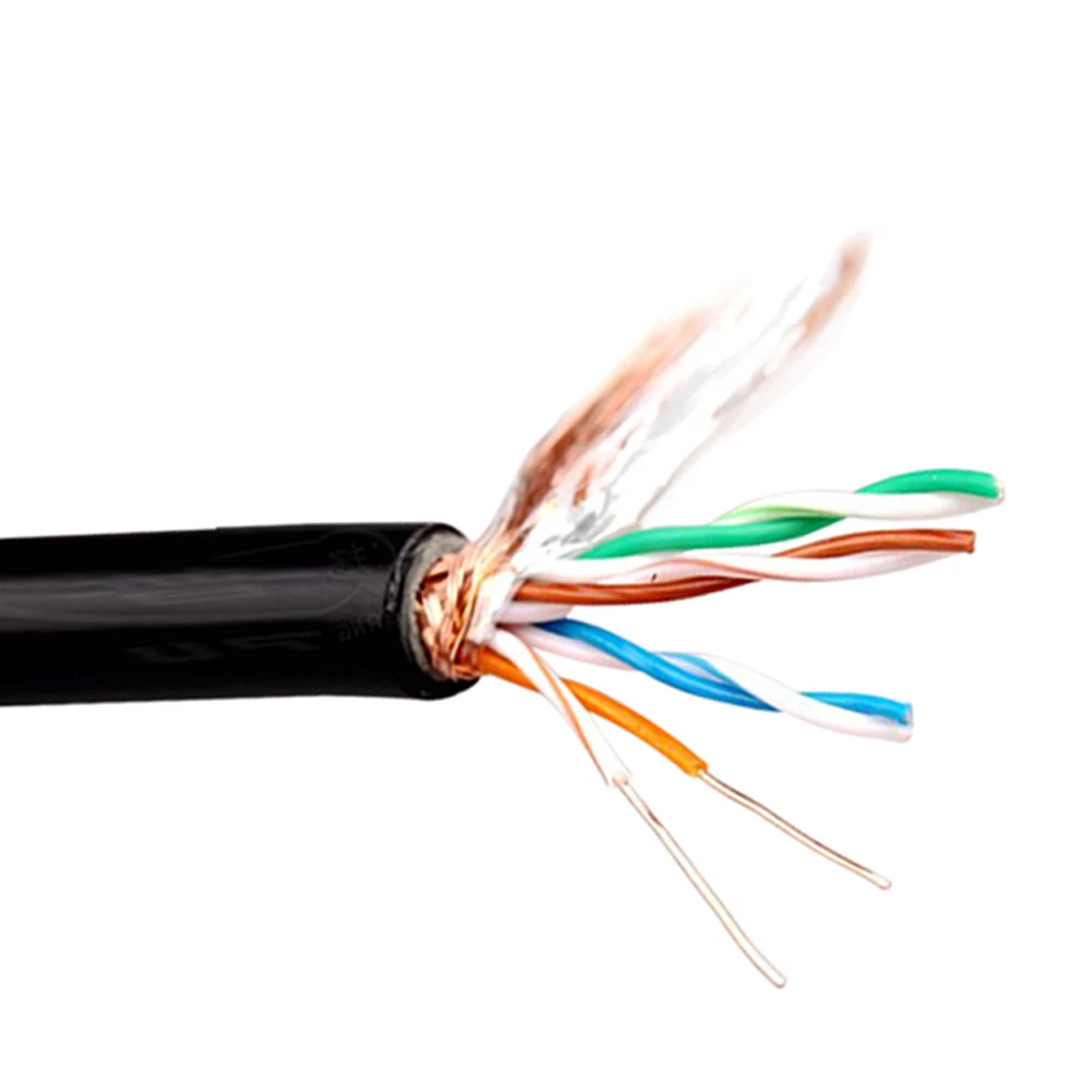 SIPU Outdoor Double Shield Network Stp Ftp Cat5 Cable PVC Wire Cable Cat 5 Rj45 Cat5e Network Cable