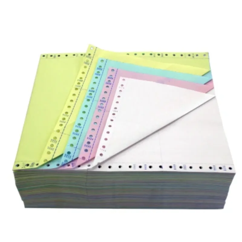 Free Sample 100% Wood Pulp Carbonless Copy Paper Blue Image 48g 55g NCR Self Copy Paper