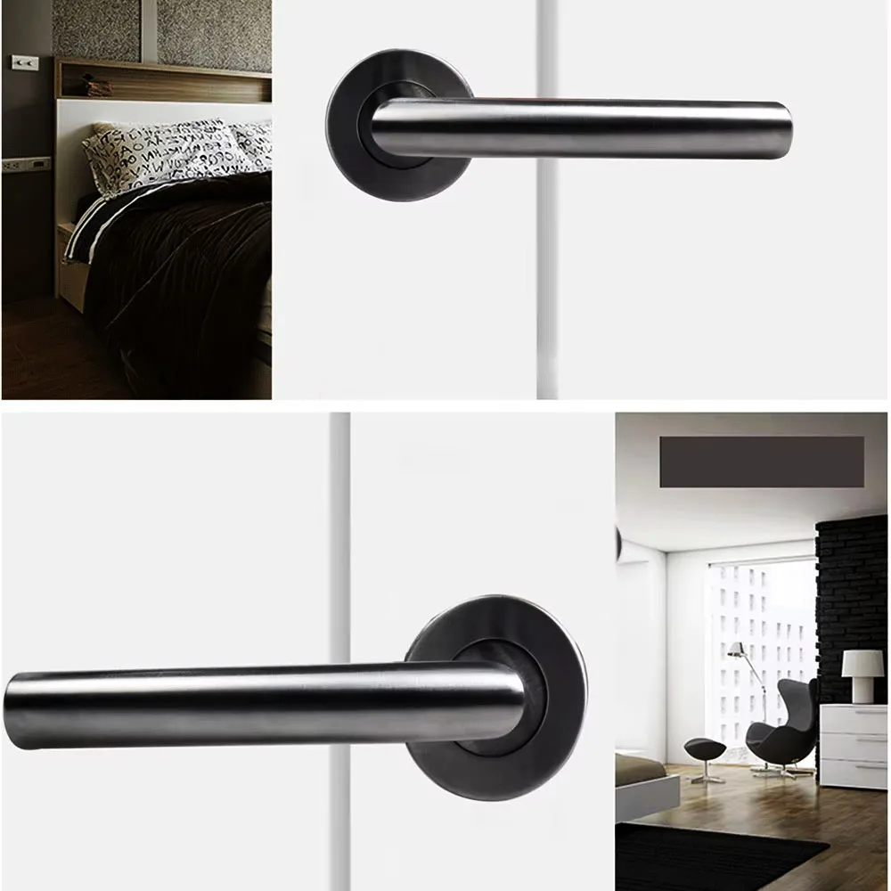 Custom architectural furniture Silver door handle with lock Interior door Hardware handle door handle