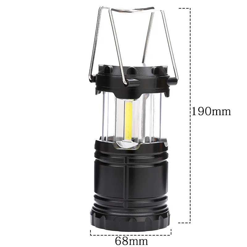 OEM Supplier Outdoor Waterproof Portable Multifunction Battery Powered Small Mini 3W Tent Hanging COB LED Camping Lantern