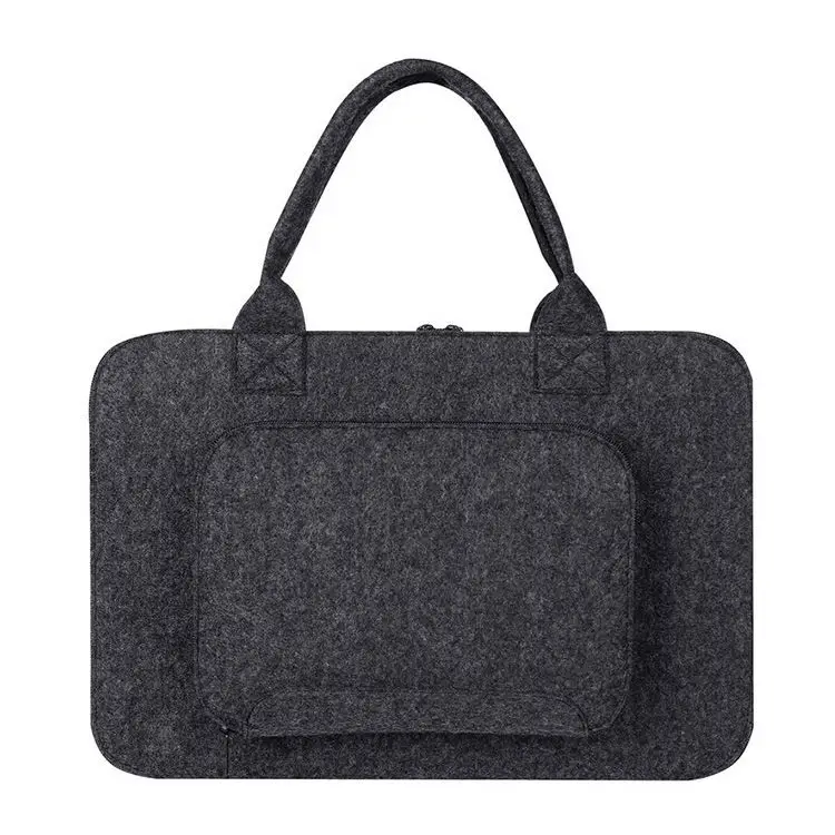 OEM Bespoke Bag Biodegradable Felt Cloth Laptop Briefcase Tablet Tote Bag Notebook Handbag for Russia Market
