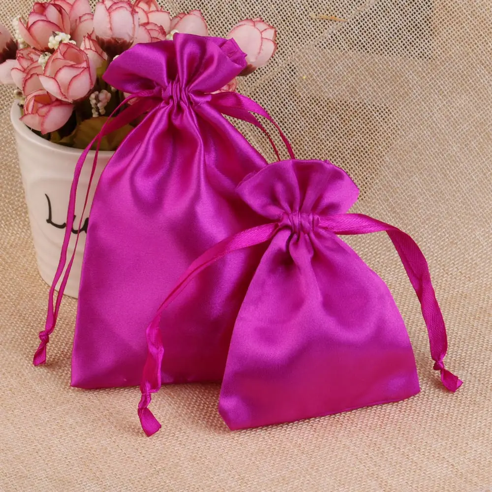10*15CM Storage Silk Fabric Small Satin Bag For Jewelry Gift