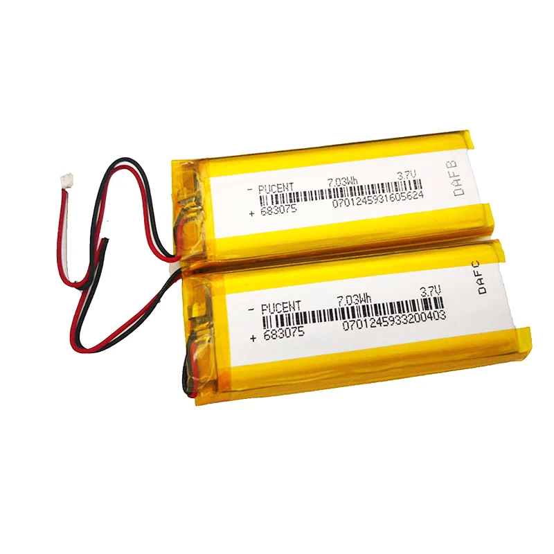 Hot Selling Rechargeable Lithium Polymer Battery 695353 683075 2500mah 1800mah Lipo Battery Drone Batteries with JST Connector