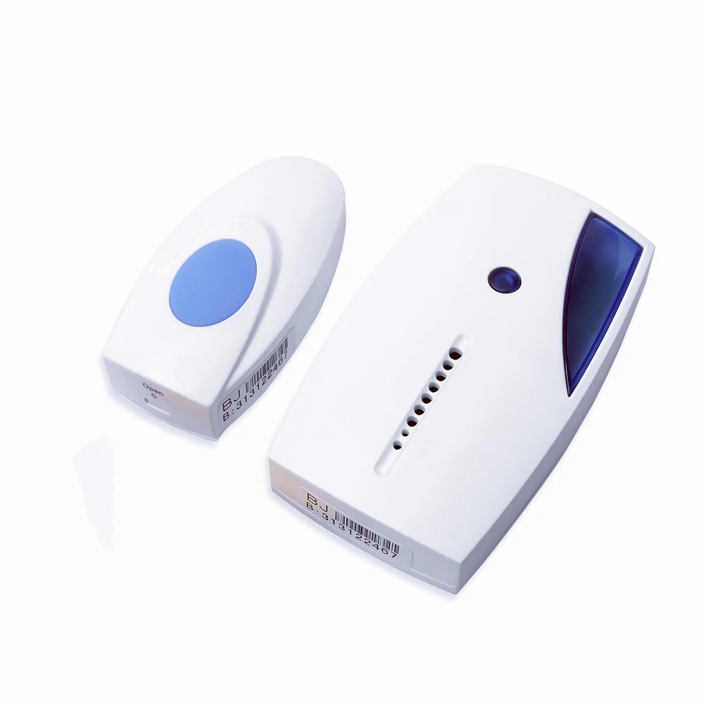 Push Button Type 12V Battery Operated Wireless Apartment Doorbell Wireless Ringtone For Home