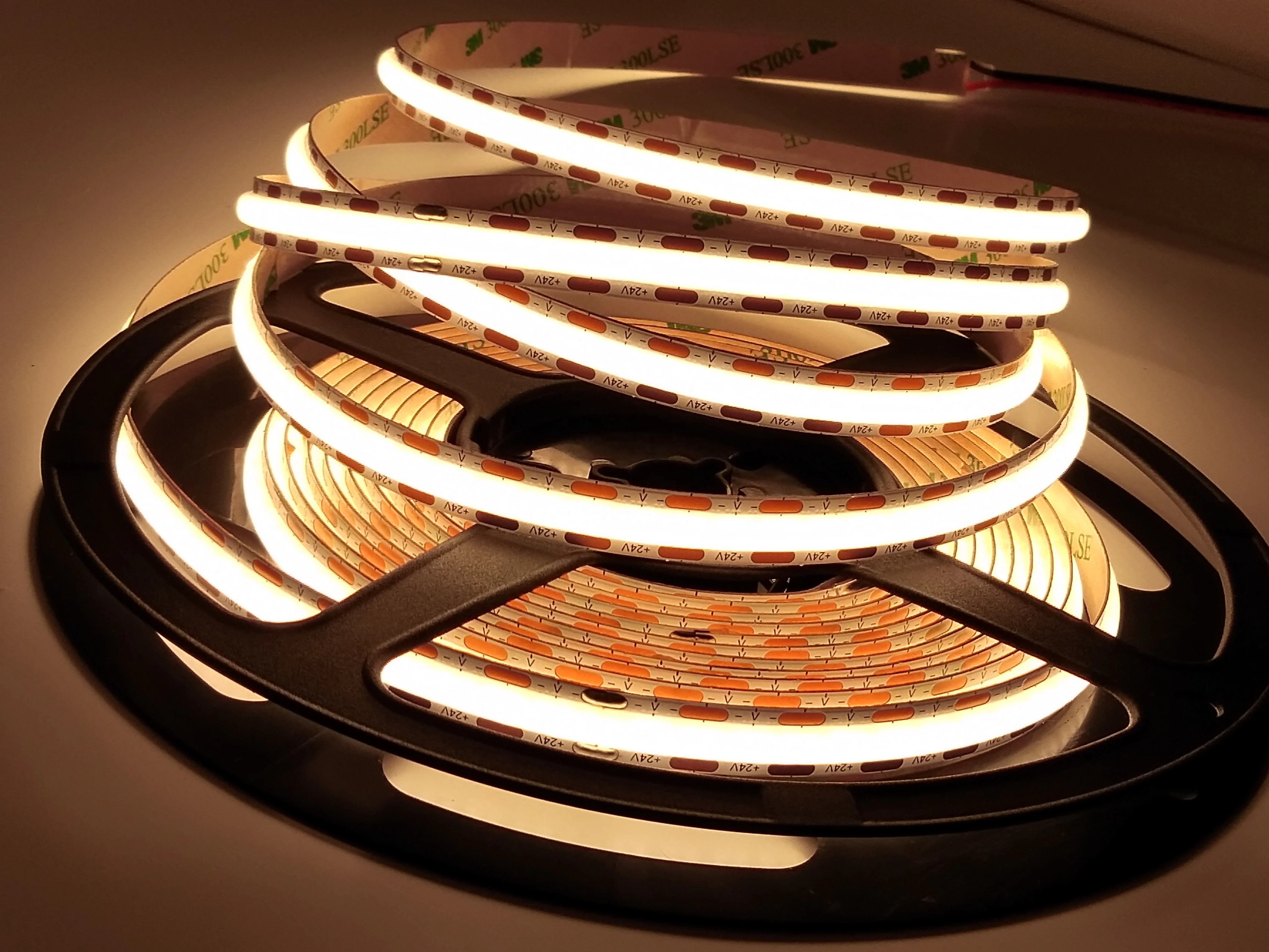 Flexible Free Cut COB light strip 320LEDs/m 5mm 8mm 10mm 2700/3000/4000/6500K 24V suitable for any customized length