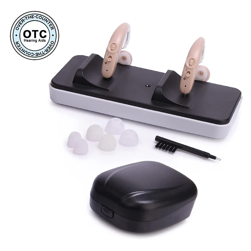 Hearing Aids 12 Channels RIC Medical Mini Wireless Ear Deaf Amplifier Manufacturer Hearing Aids Rechargeable