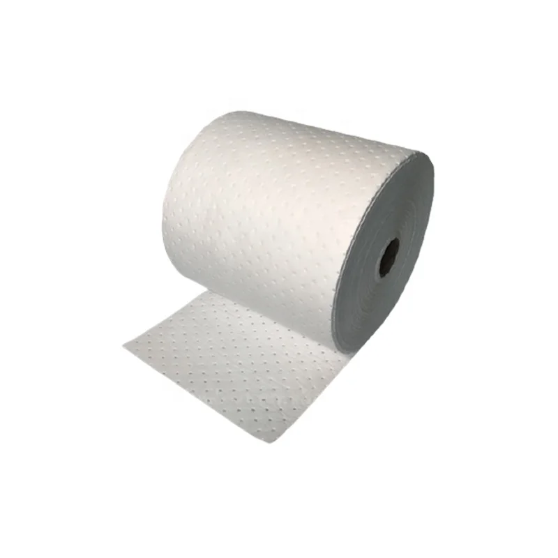 100% PP Standard Weight Melt-blown Oil Absorbent Rolls for Oil Spil Cleaning