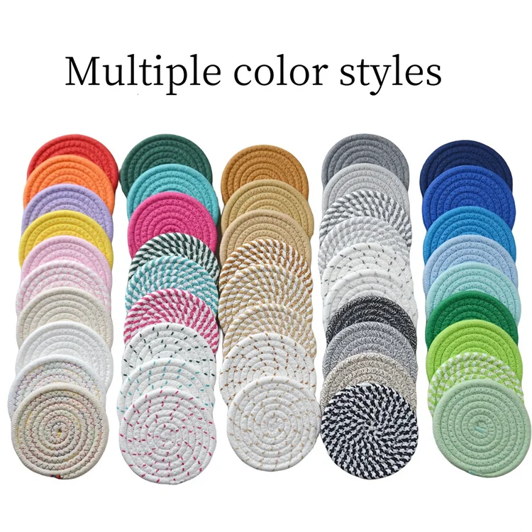 Wholesale Round Woven Placemats Cotton Place Mats for Dining Table Trivets For Hot Placemat Table