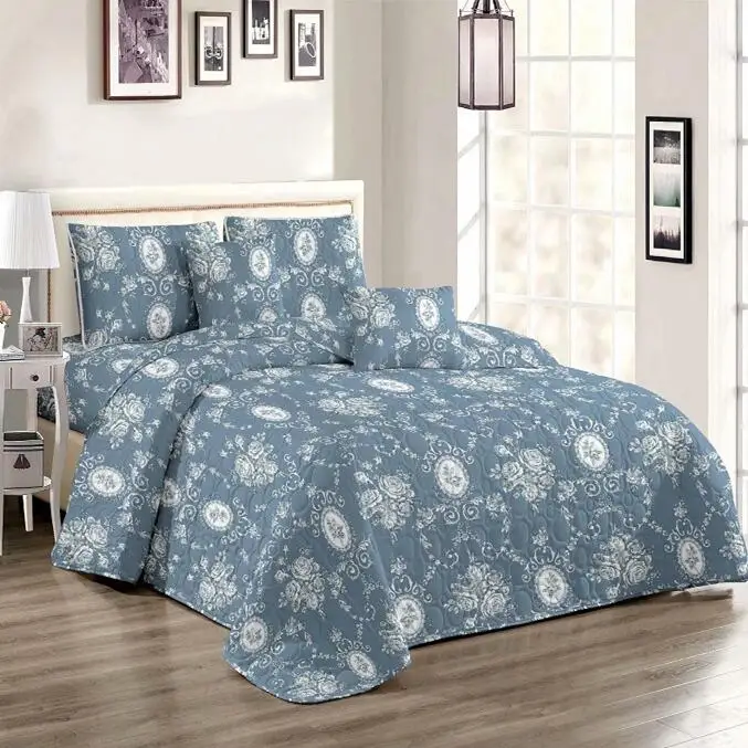 Factory Custom Premium Quality Soft Microfiber Lightweight Bedspreads Coverlets Easy Case Oversized Quilt Set