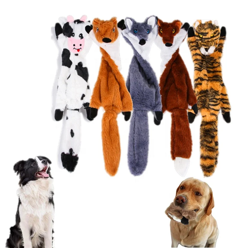 Spot Wholesale Christmas Pet Toys Crinkle Dog Toy Squeaky Dog Chew Toy No Stuffing Animals Plush Lamb Sustainable Support CN;ZHE