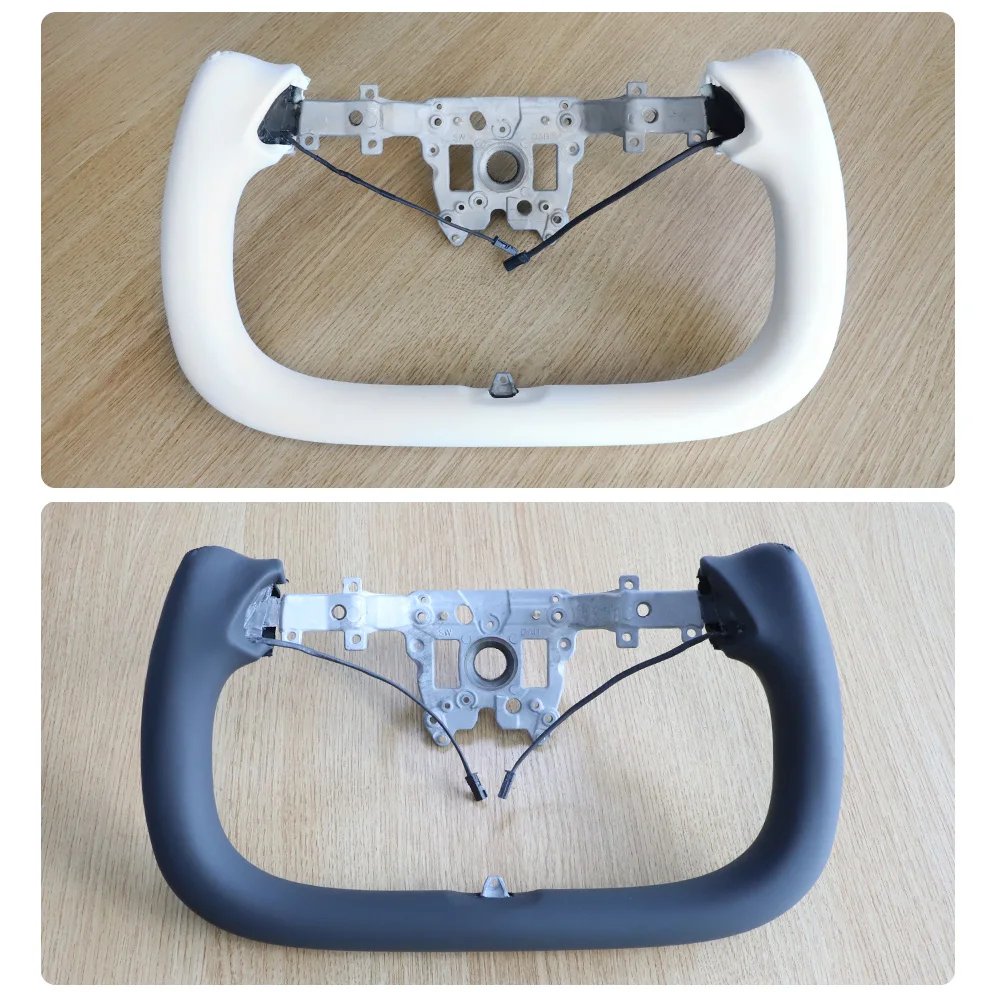 Vjoycar Steering Wheel Handle 377mm Heated For Tesla Model 3 Highland Sports Racing Model X Style Steering Wheels 2023 2024+