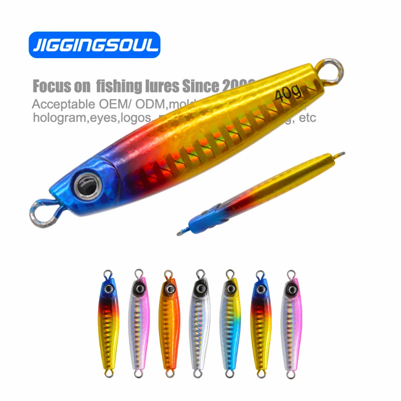 JIGGINGSOUL-OEM27A-40g60g Maria Artificial Baits cheap jig lure small Fishing jig Saltwater Jigging Lure wholesale little