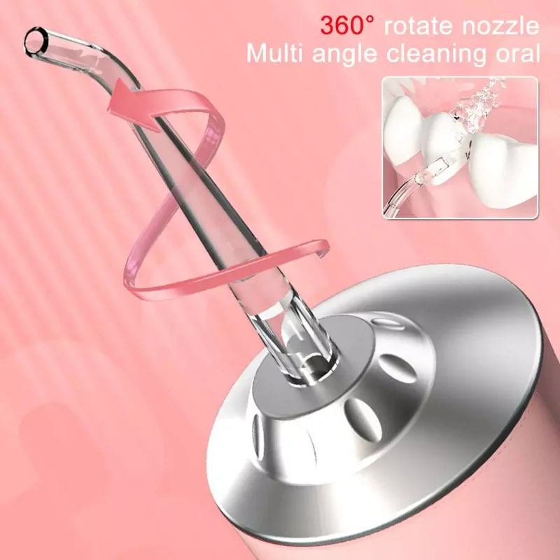 OEM Portable Waterproof Teeth Clean USB Cordless Dental Care 4 Nozzles Water Pick