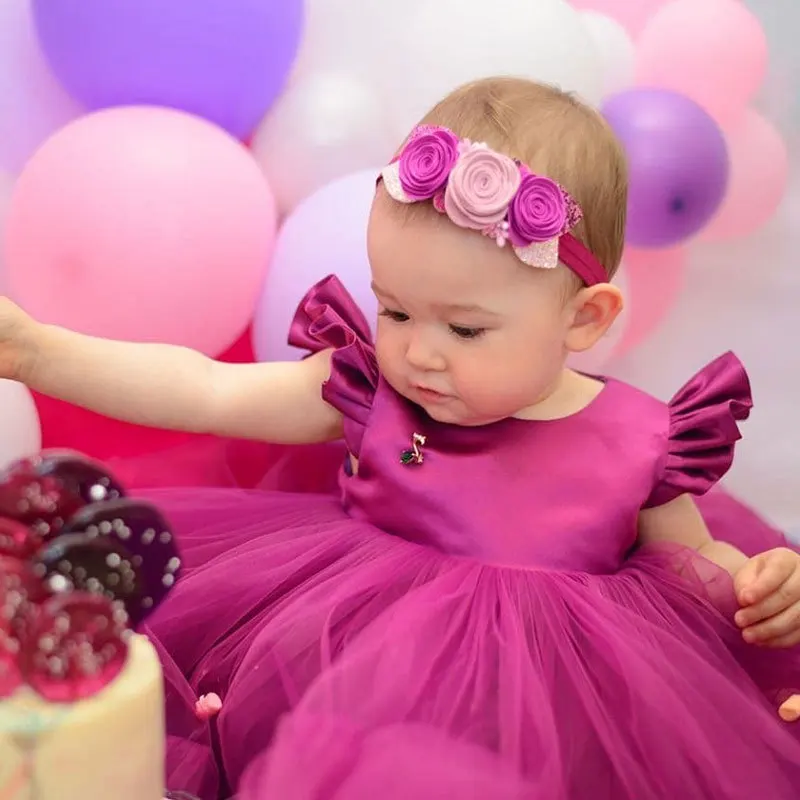 Summer Spring Flower Kids Fluffy Skirt For Girls 7 Colors Baby Party Tutu Dresses Wedding Princess