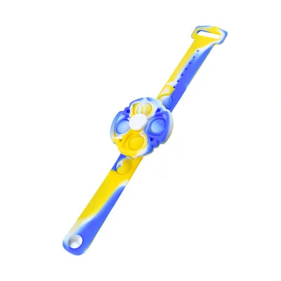 2021 new autism anti stress kids push bubble popp its finger fidget toy tie dye watch  bracelet