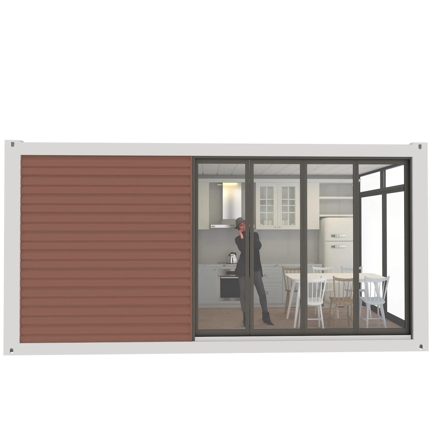 Prefabricated Steel Prefab House Villa Container Houses Modern 3 Years Graphic Design Feilong-2 Carport,hotel ISO 9001:2008 1SET