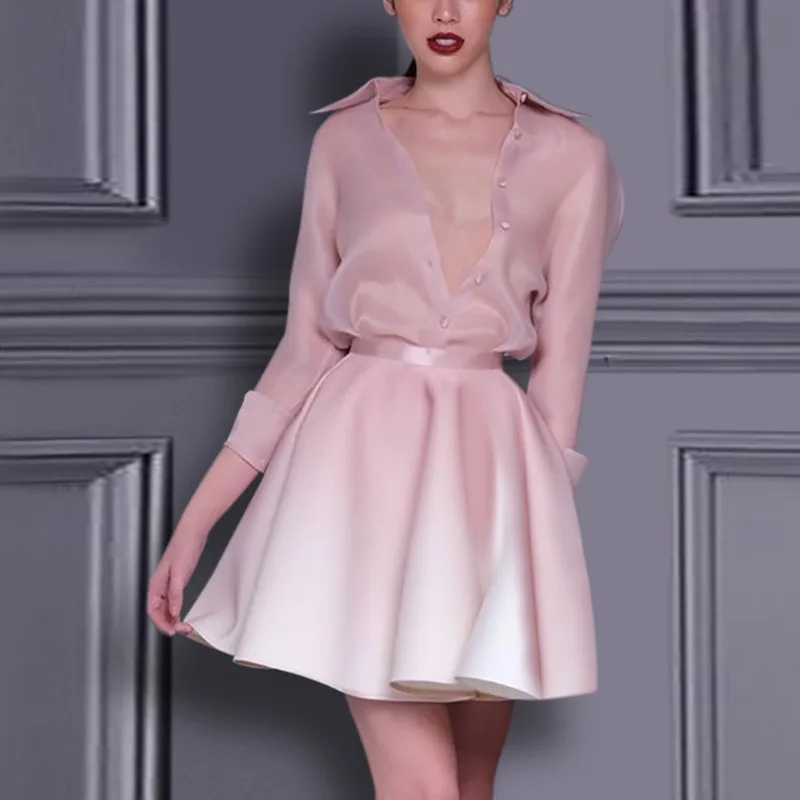 New Ready to ship or custom made fashion ladies women elegant skirt and top sets