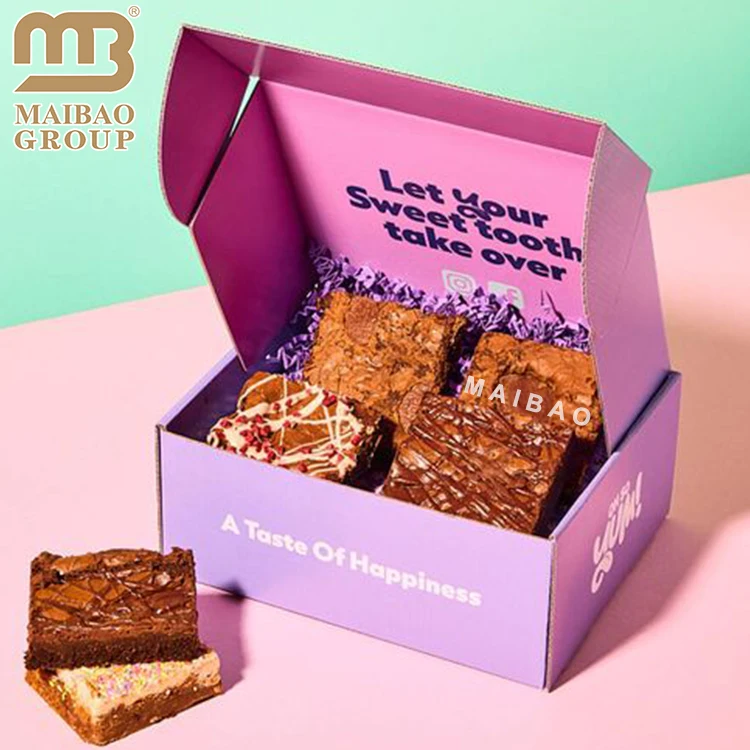 Custom luxury cake packaging box bakery paper boxes for desserts brownies takeaway bread candy pastry baklava cookie food boxes