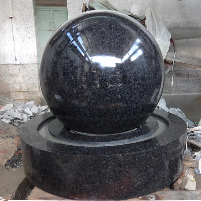 Manufacture Hot Sale Marble Fengshui Fountain  Stone Water Feature Rotating Ball Sculpture Statue