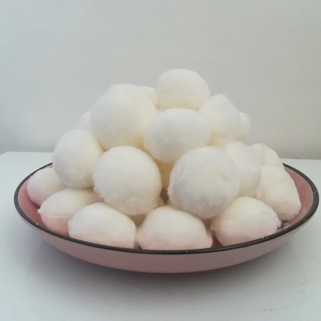 
Fiber ball for circulating water filtration 