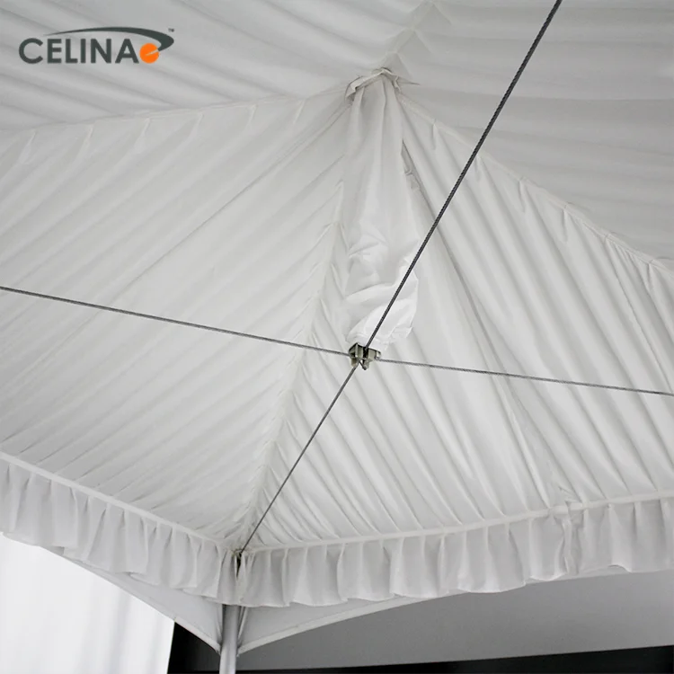 Celina 100% fire retardant polyester fabric winter tent liner for wedding party pinnacle tent