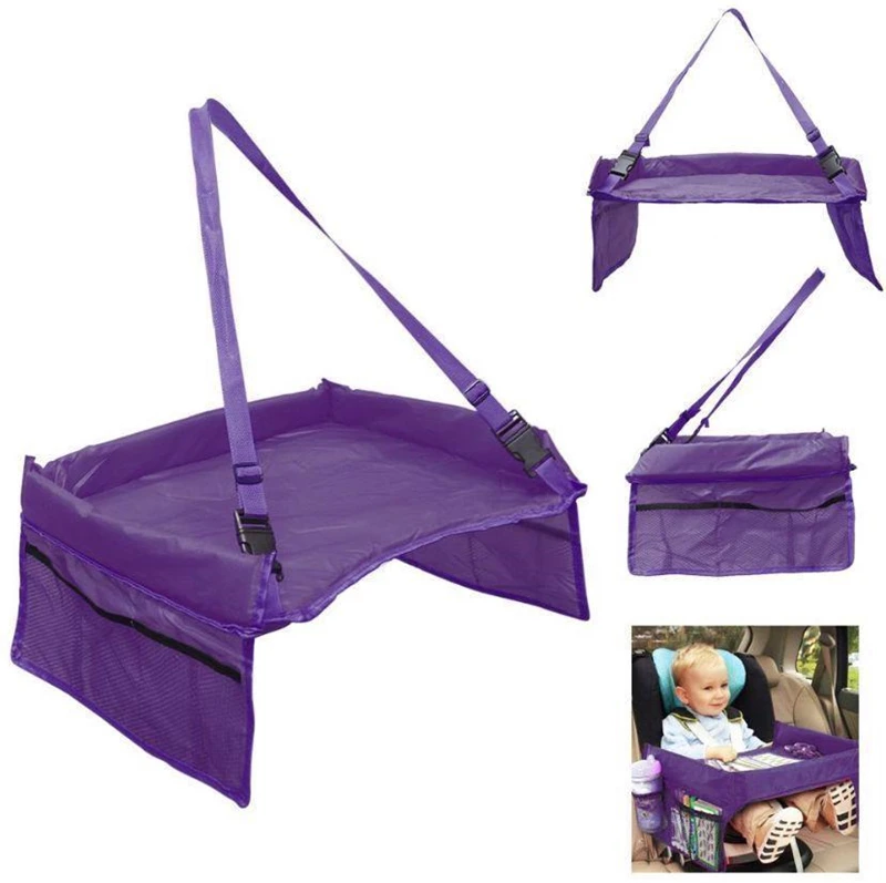 Autoaby Car Seat Baby Tray Kids Toy Water Holder Desk Waterproof  Portable Table For Car Child Table Storage car accessories