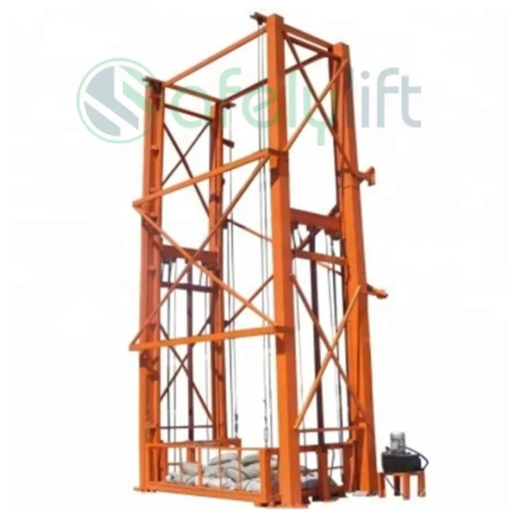 SAFELY 2023 New Guide rail goods lift  vertical freight elevator cargo lift elevator for sale