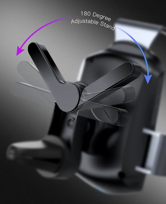 Volant Roc New Upgraded Multifunction Easy Clamp One Touch Qi Fast Charging Car Wireless Charger Holder Stand Quick Charger