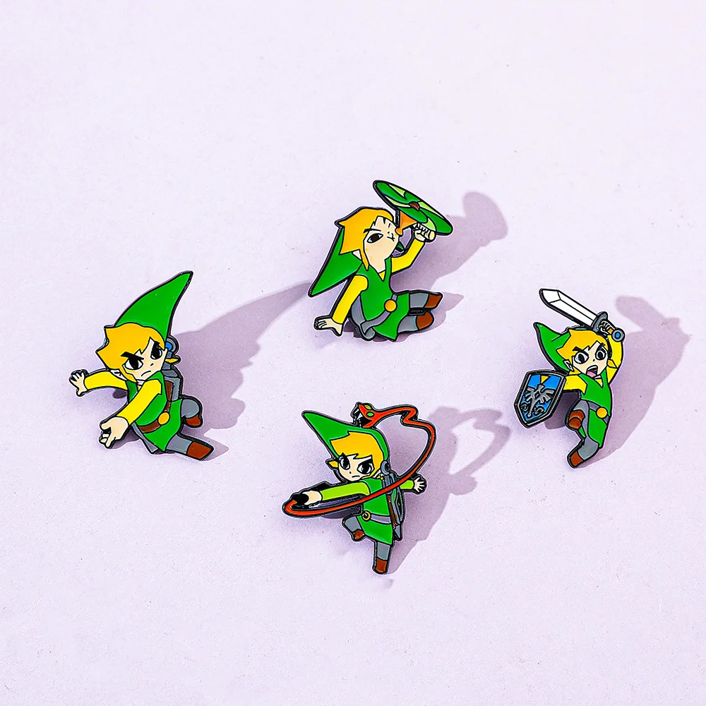 Zelda Tears of The Kingdom Enamel Pins Anime Cartoon Link Metal Brooch Badge Backpack Lapel Collar Pins Jewelry Accessory Gifts