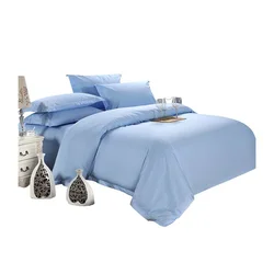 Nursing home textile bedding set pure color cotton four-piece bed sheet