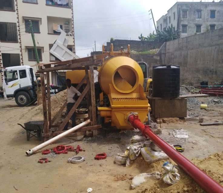 High Efficiency Mini Concrete Mixer and Concrete Pump Machine for Mixing and Pumping with Diesel Engine Driven